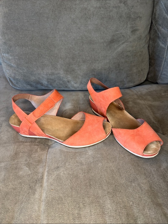 Dansko Shoes - Dansko Coral Open-Toe Slingback Leather Wedge Sandals